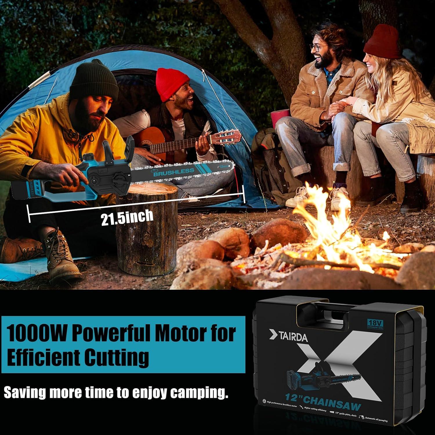 Motosierra TAIRDA 1000W 30,48 cm sin cable para poda