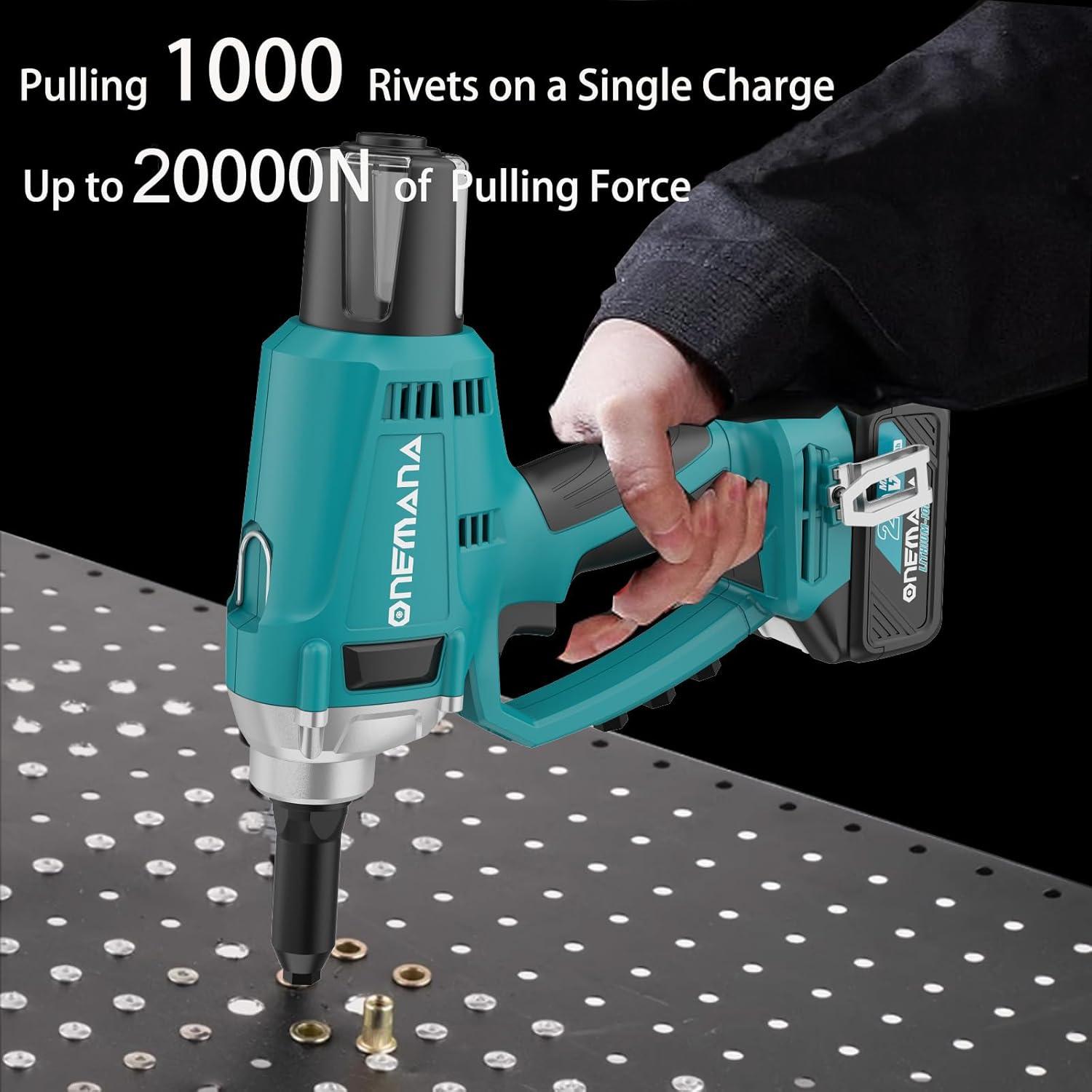 Pistola de Remaches Inalámbrica ONEMANA 10 kN 4.8 mm