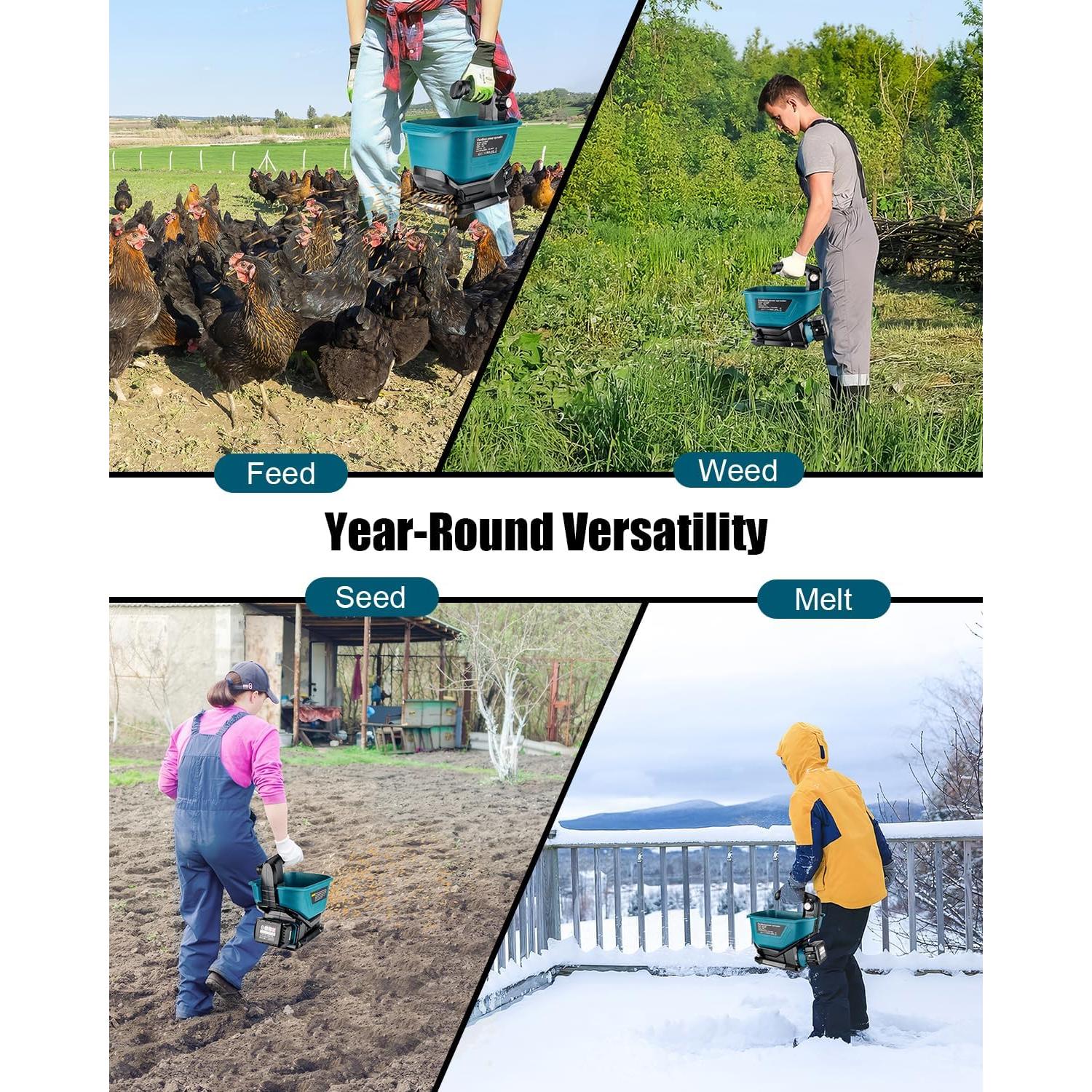 Esparcidor de Sal y Fertilizante Adisipsoarin 18V - 3.7L