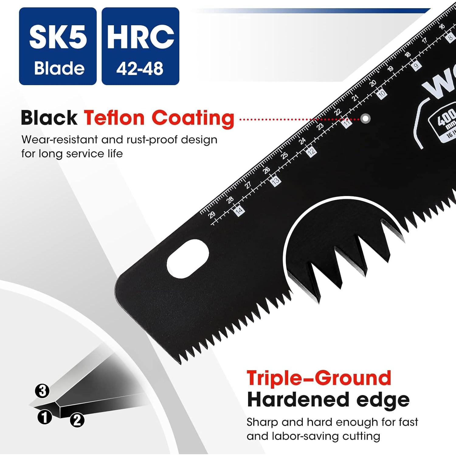 Sierra Manual WORKPRO 40.64 cm Antioxidante con Mango Ergonómico