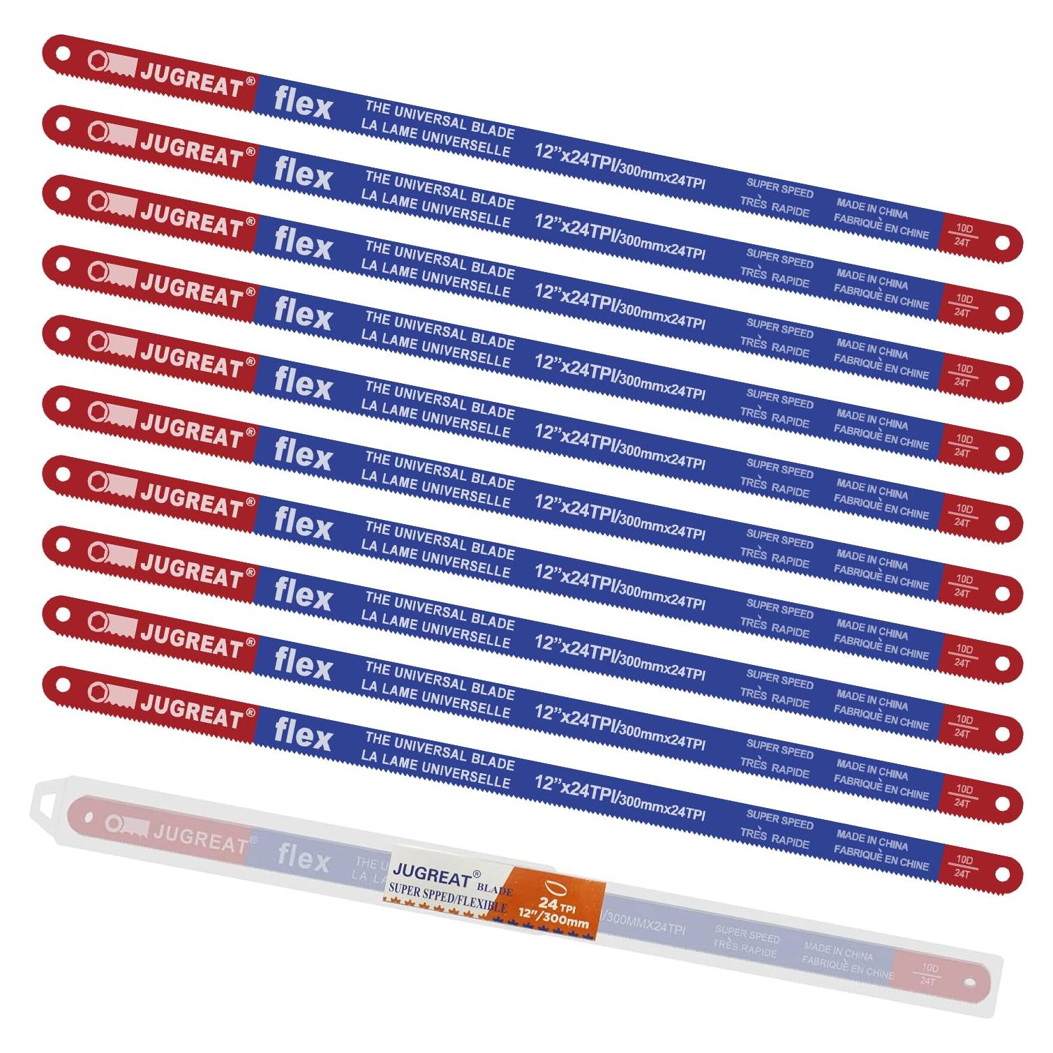 Hojas de sierra de arco JUGREAT 24 TPI 30,48 cm paquete 10