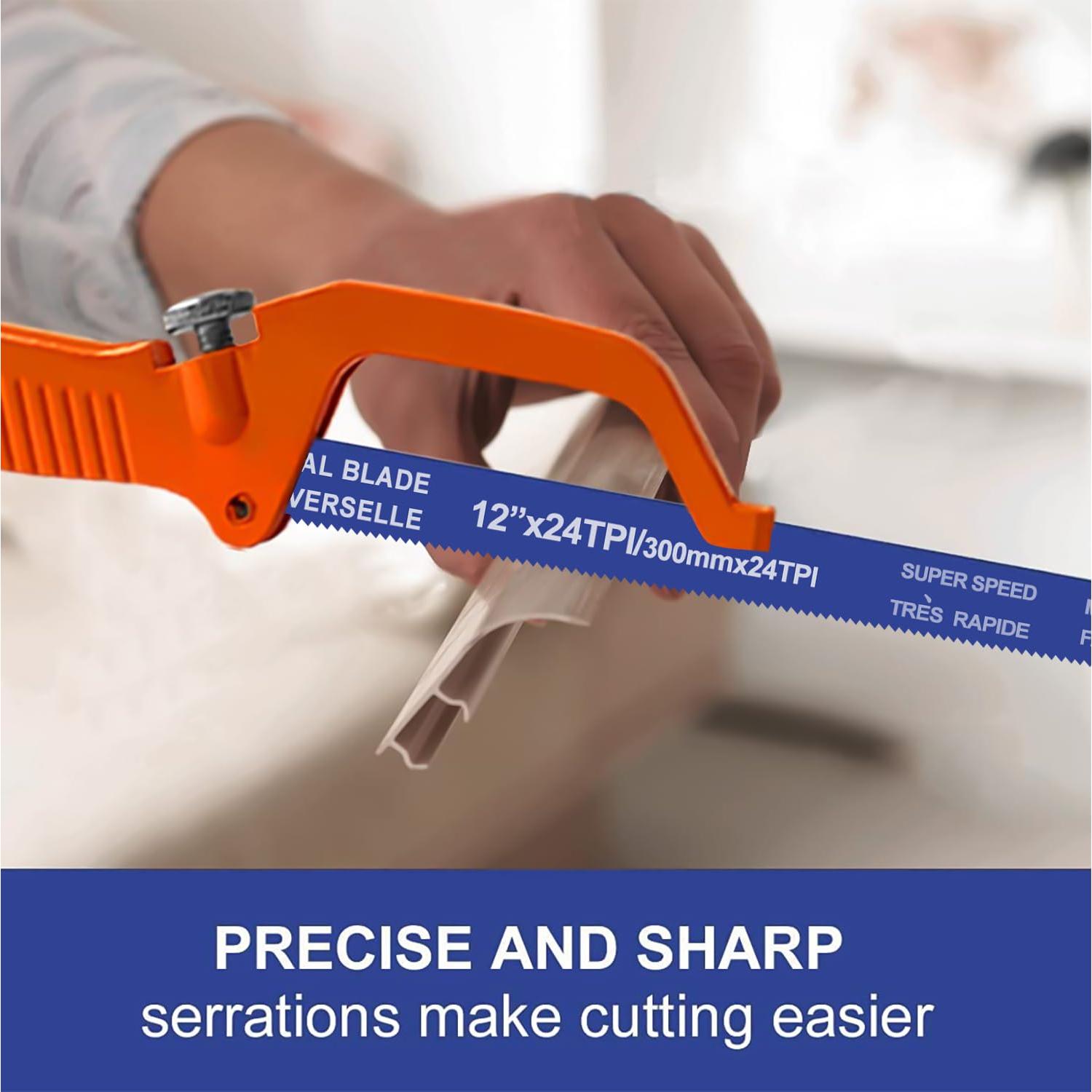 Hojas de sierra de arco JUGREAT 24 TPI 30,48 cm paquete 10