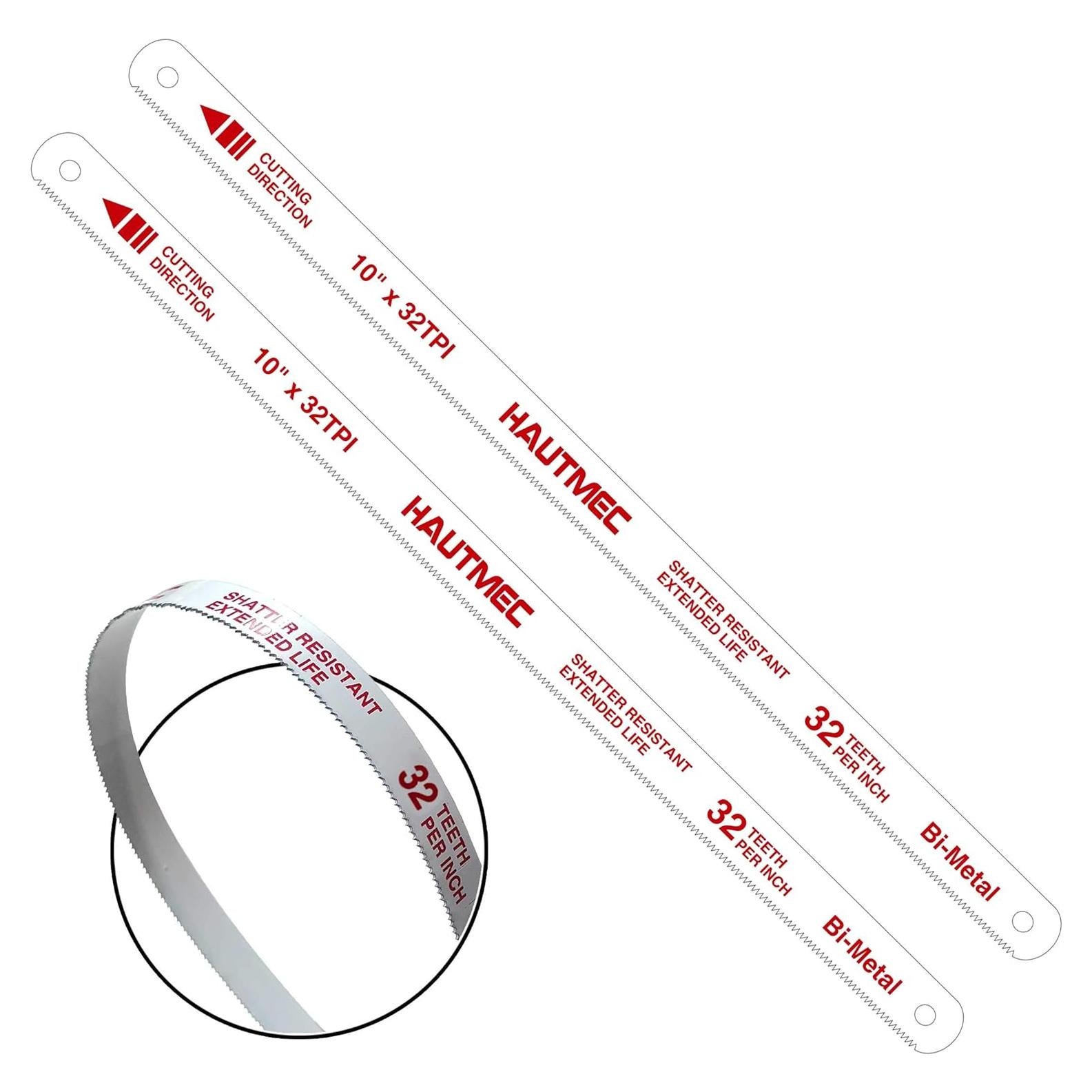 Cuchillas de Sierra de Arco HAUTMEC 25.4cm Bi-Metal 10 Piezas