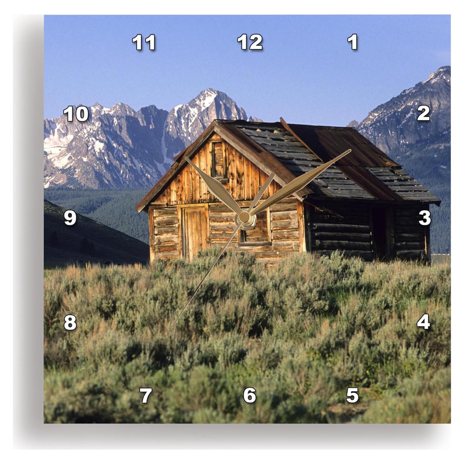 Reloj de Pared 3dRose 33x33 cm Montañas Sawtooth