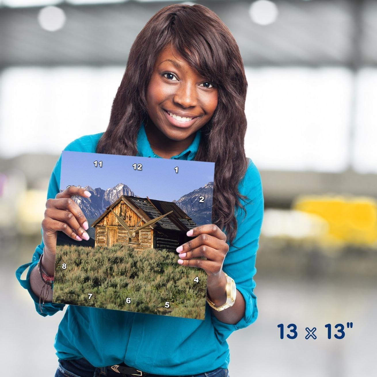 Reloj de Pared 3dRose 33x33 cm Montañas Sawtooth