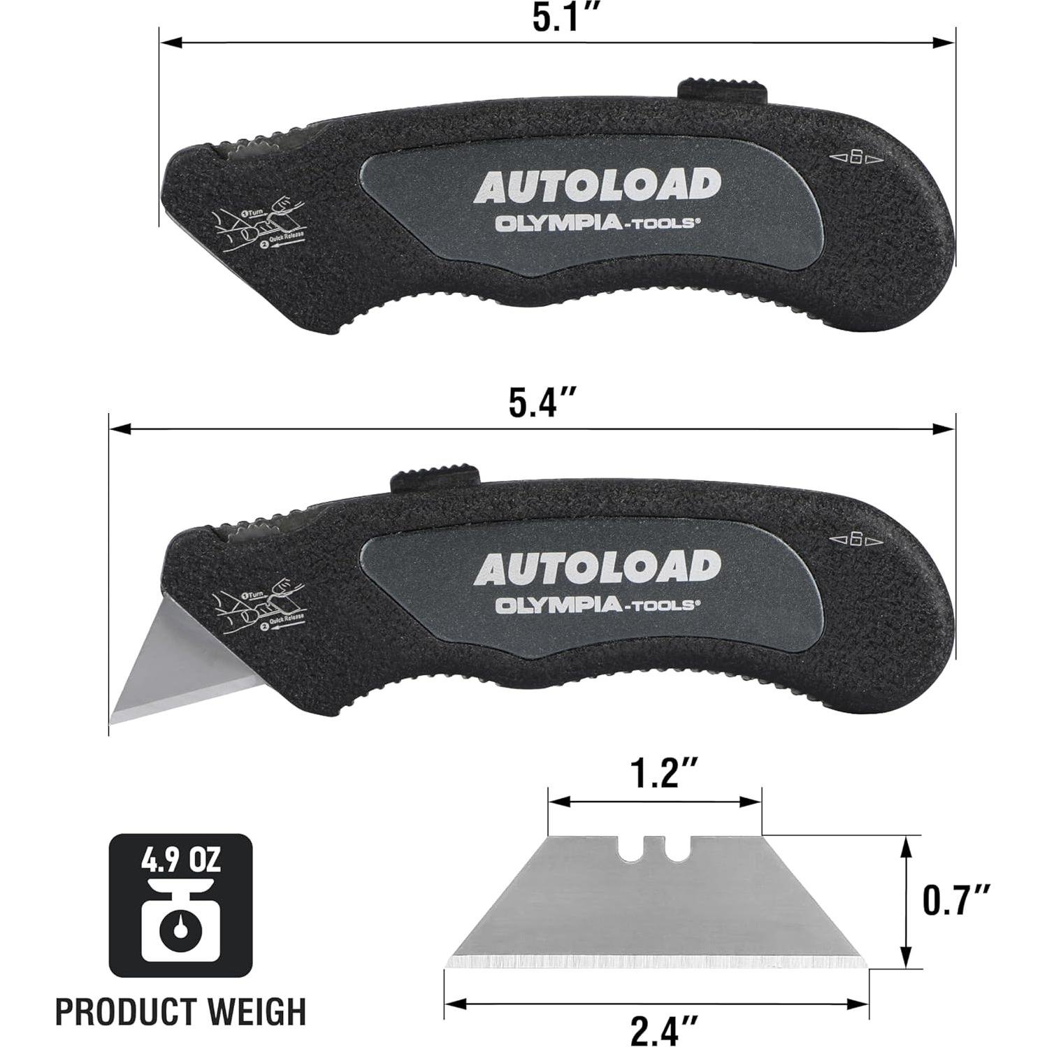 Cuchillo Turbo Manual Olympia Tools 33-183 con 5 Hojas