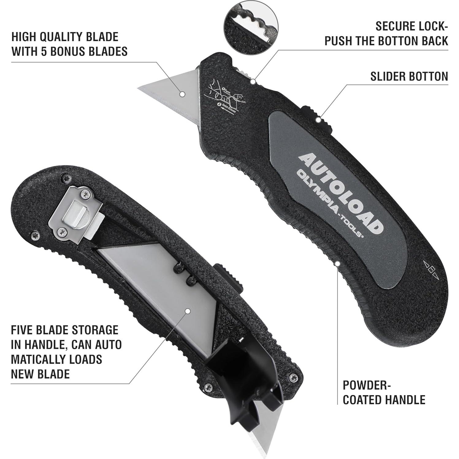 Cuchillo Turbo Manual Olympia Tools 33-183 con 5 Hojas