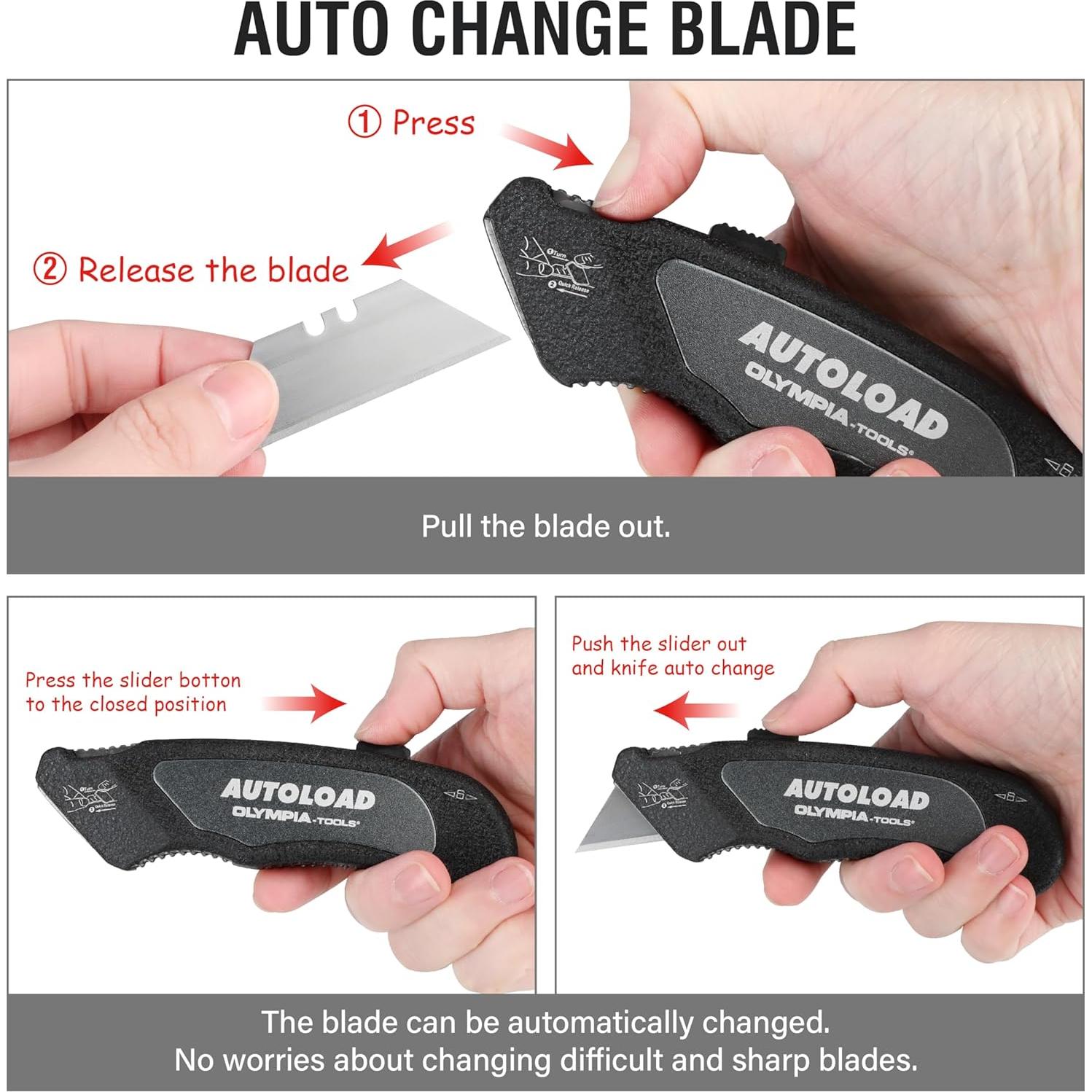 Cuchillo Turbo Manual Olympia Tools 33-183 con 5 Hojas