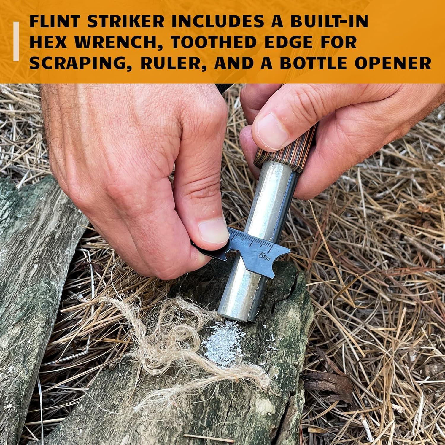 Kit de Inicio de Fuego Bushcraft Survival con Magnesio Jumbo