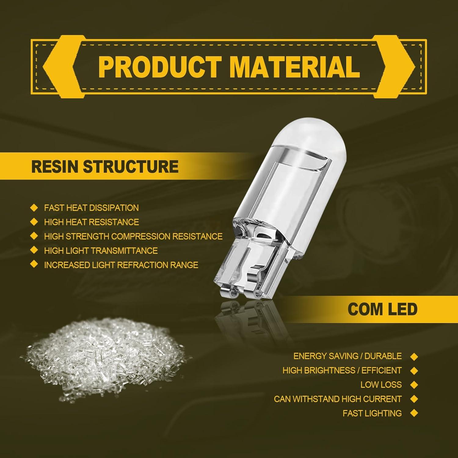 30 Bombillas LED 194 RBOKO 6000K T10 para Coche