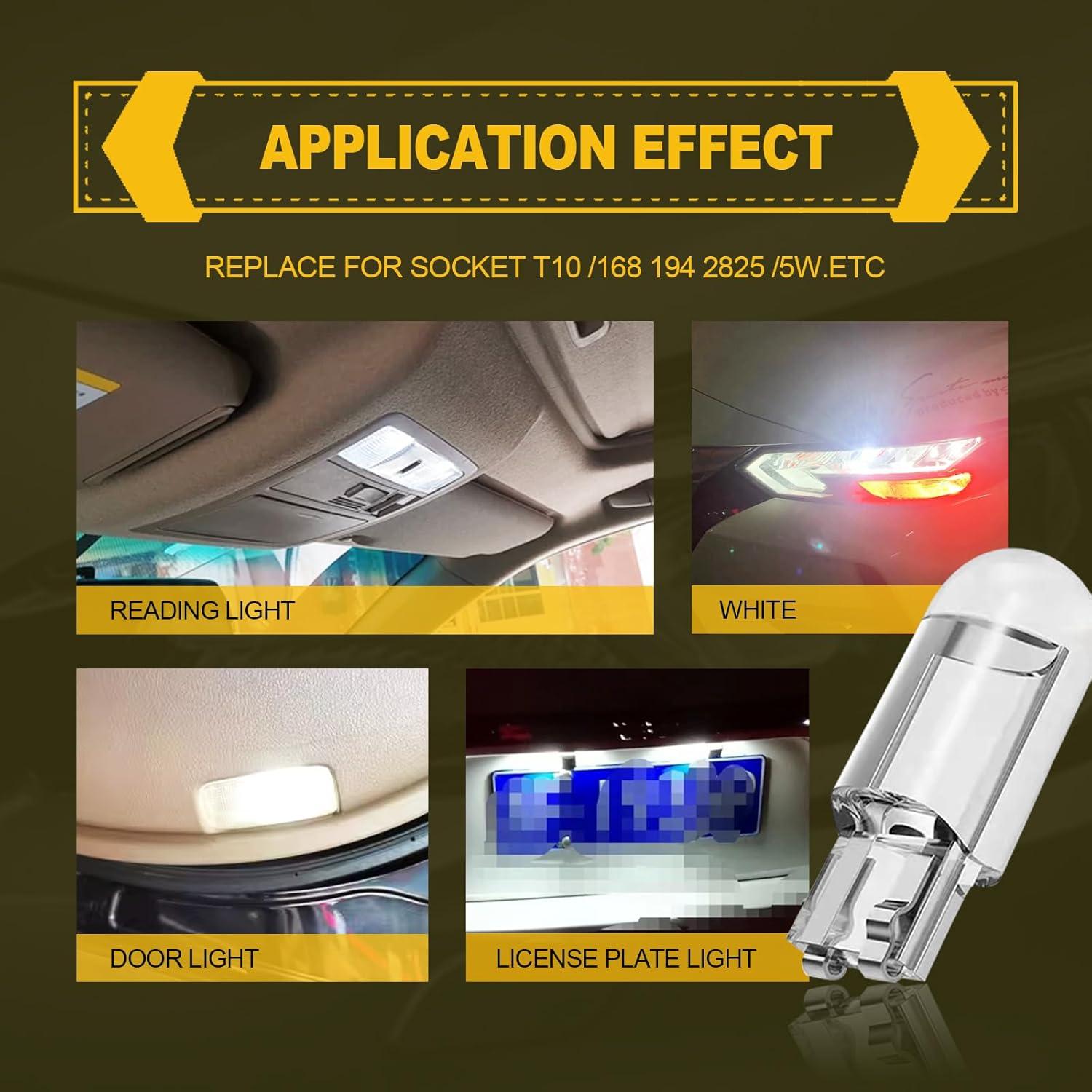 30 Bombillas LED 194 RBOKO 6000K T10 para Coche