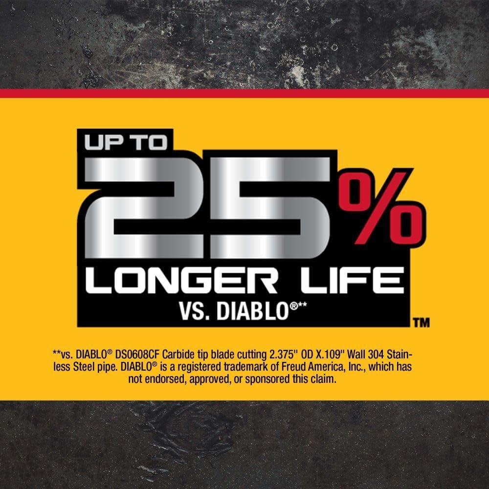 Hoja de Sierra Recíproca DeWalt 6In Carburo 8TPI Corte Metal