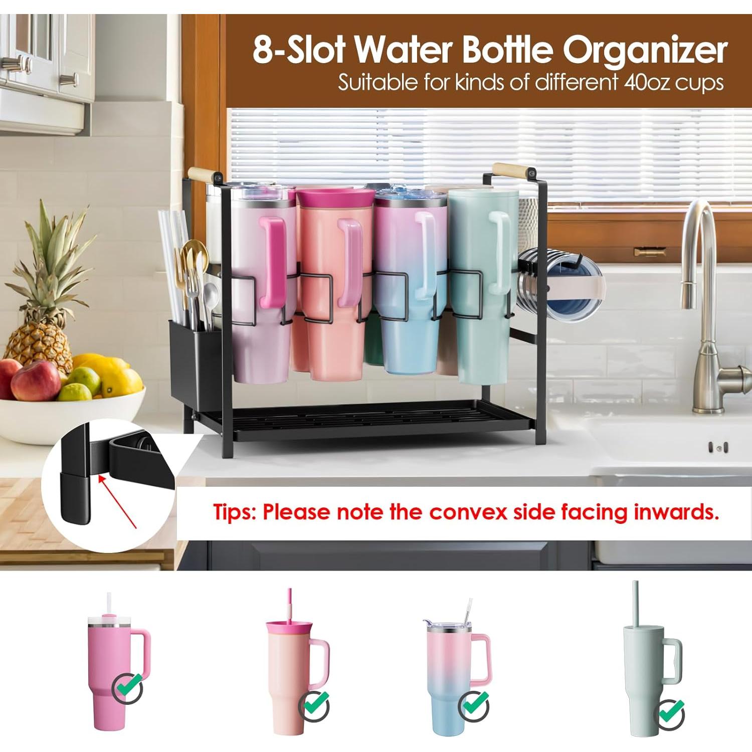 Organizador de Botellas Housolution 8 Ranuras para 40 oz
