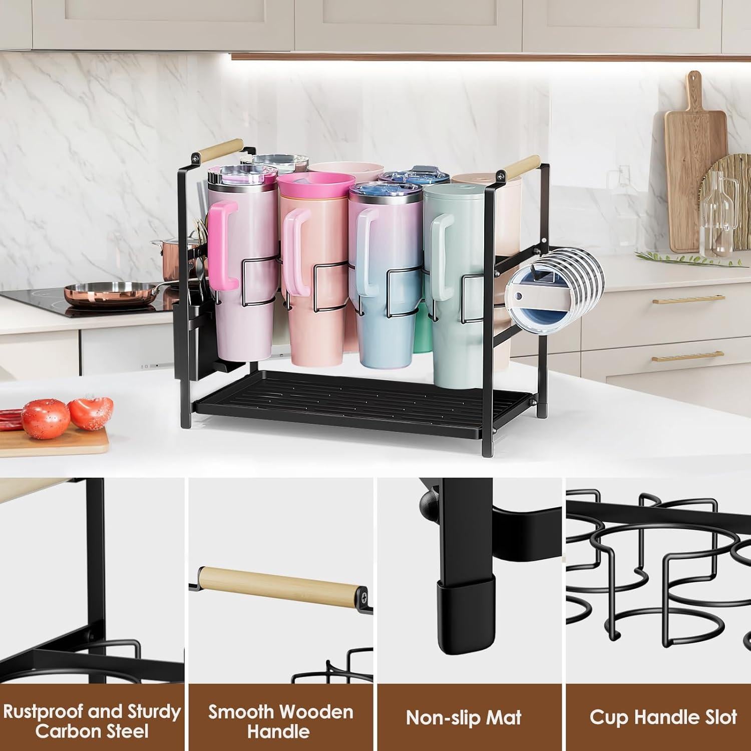 Organizador de Botellas Housolution 8 Ranuras para 40 oz