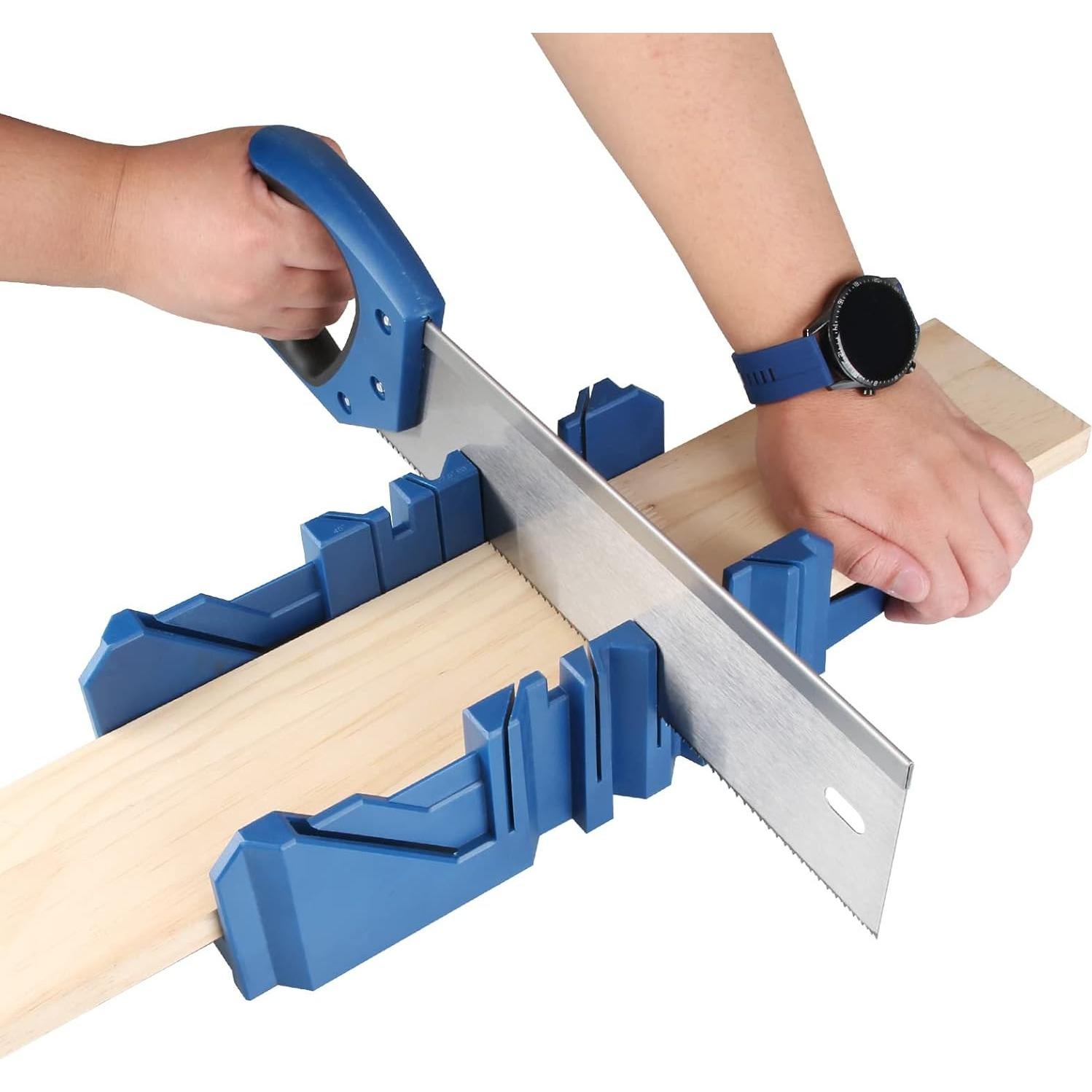 Caja de inglete Olympia Tools con sierra de 35,56 cm