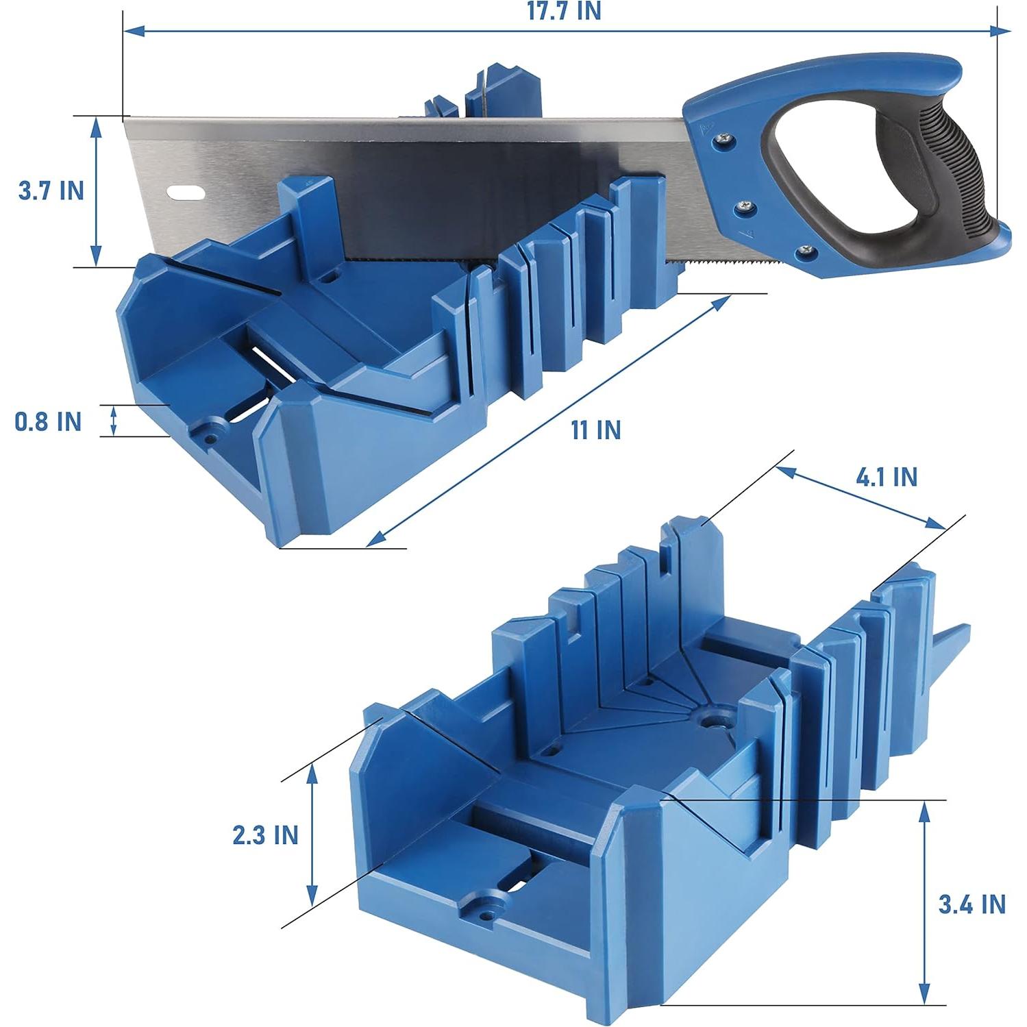 Caja de inglete Olympia Tools con sierra de 35,56 cm