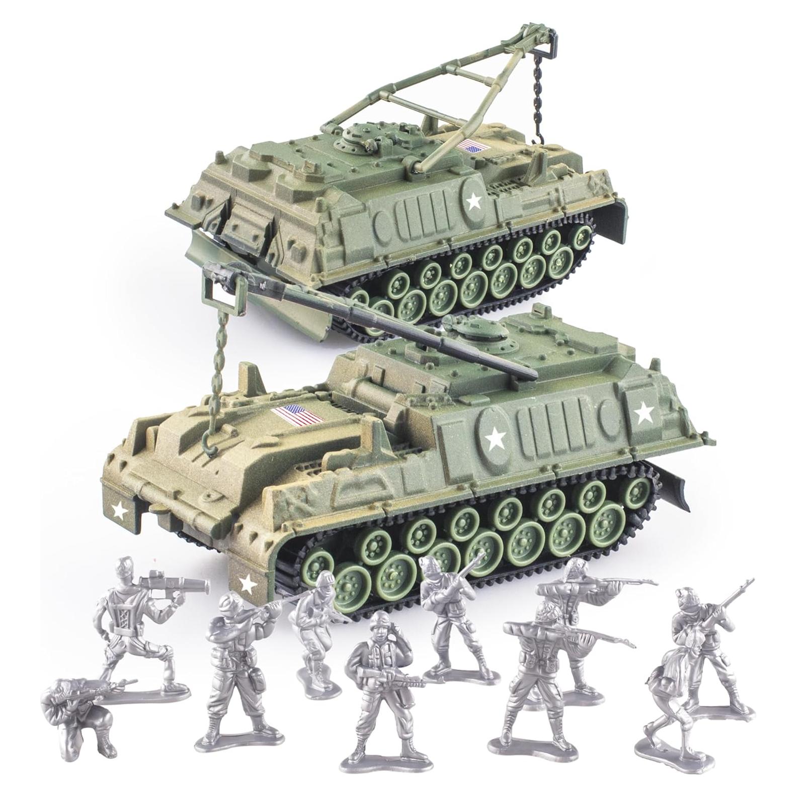 Juego de Tanques y Soldados de Juguete MaozyHomie 1:72