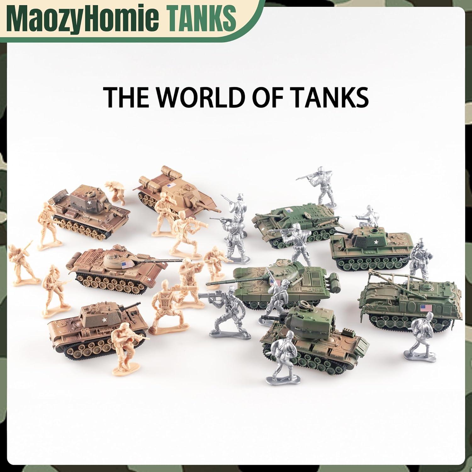 Juego de Tanques y Soldados de Juguete MaozyHomie 1:72