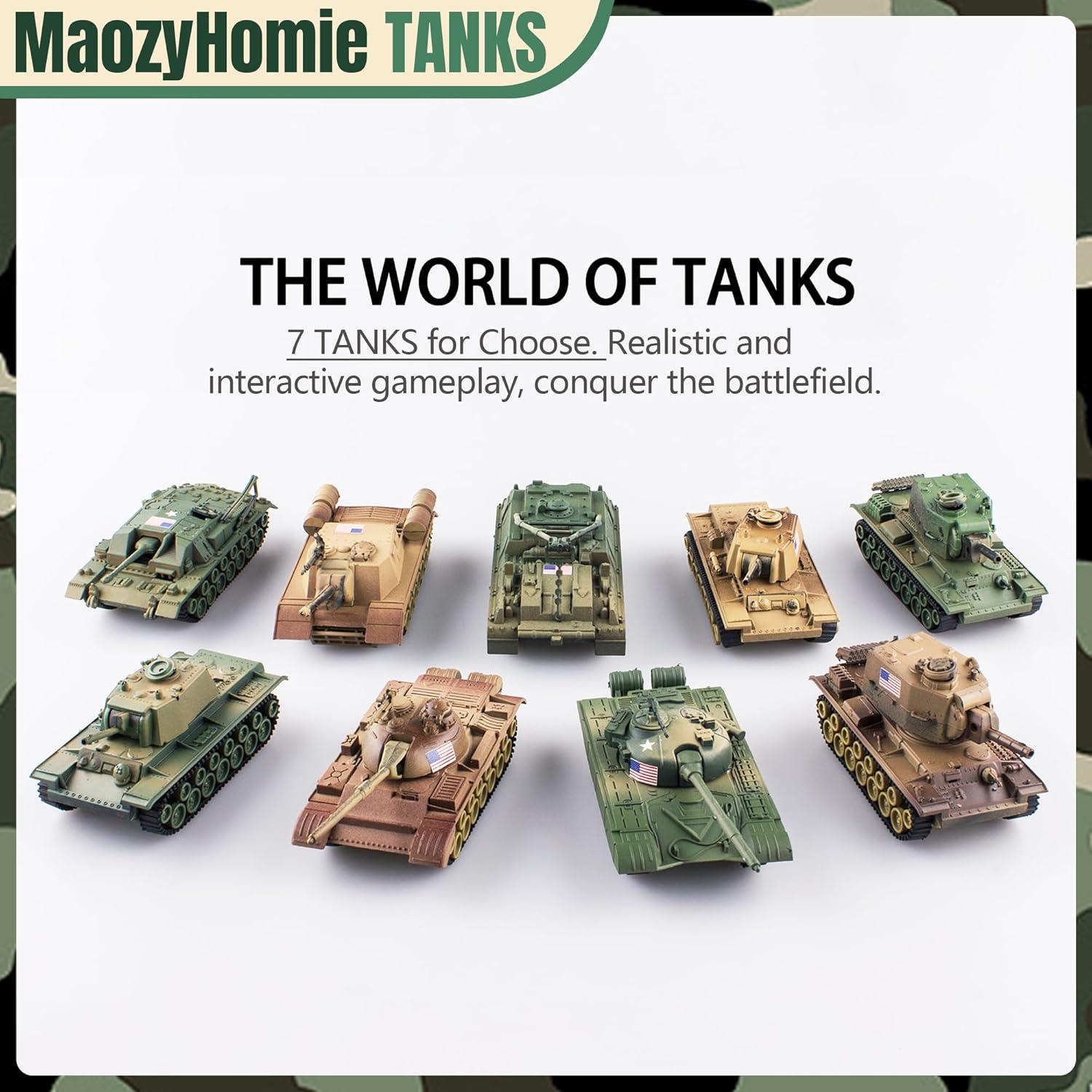 Juego de Tanques y Soldados de Juguete MaozyHomie 1:72