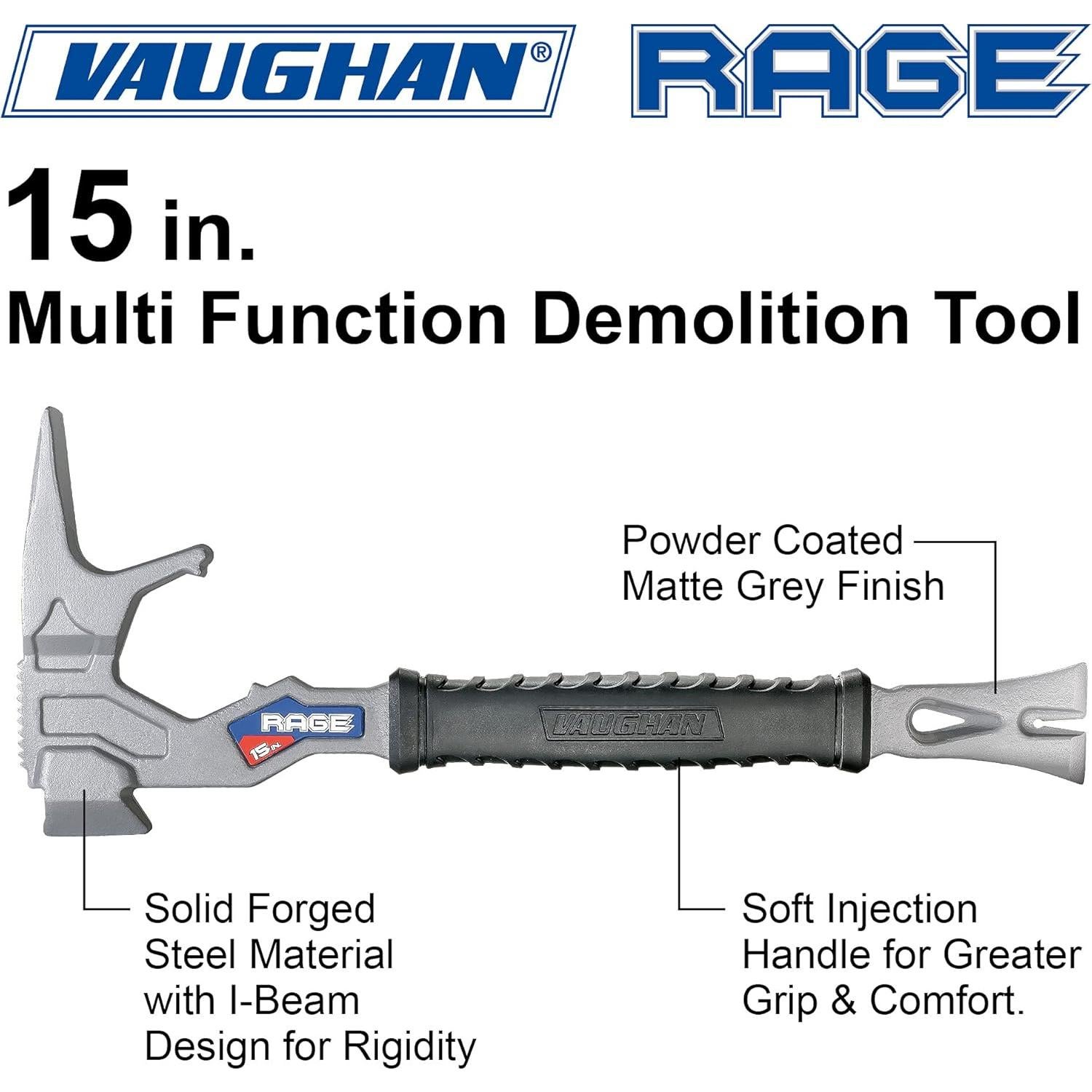 Herramienta de Demolición Vaughan 38 cm Multifuncional Azul