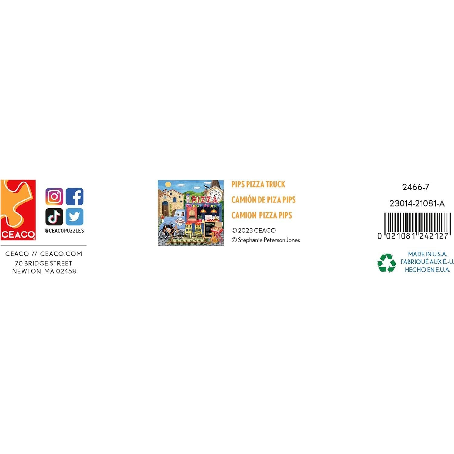 Rompecabezas Ceaco 500 Piezas Camión de Pizza 61x46 cm