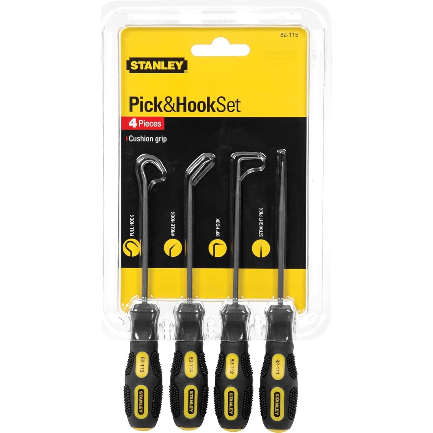 Juego de Ganchos Stanley 751-185 de 4 Piezas con Agarre Antideslizante