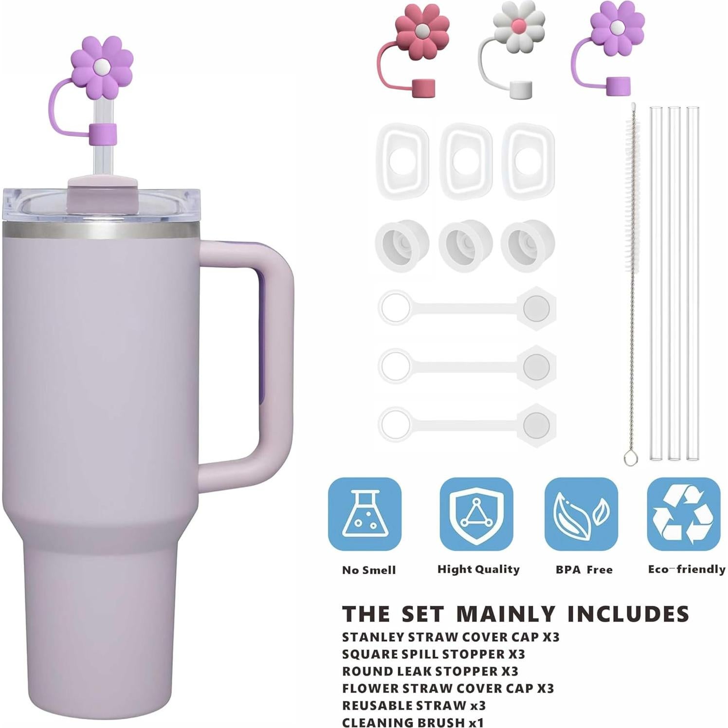 Juego de Accesorios HuLiPaLi para Stanley Cup 40oz y 30oz