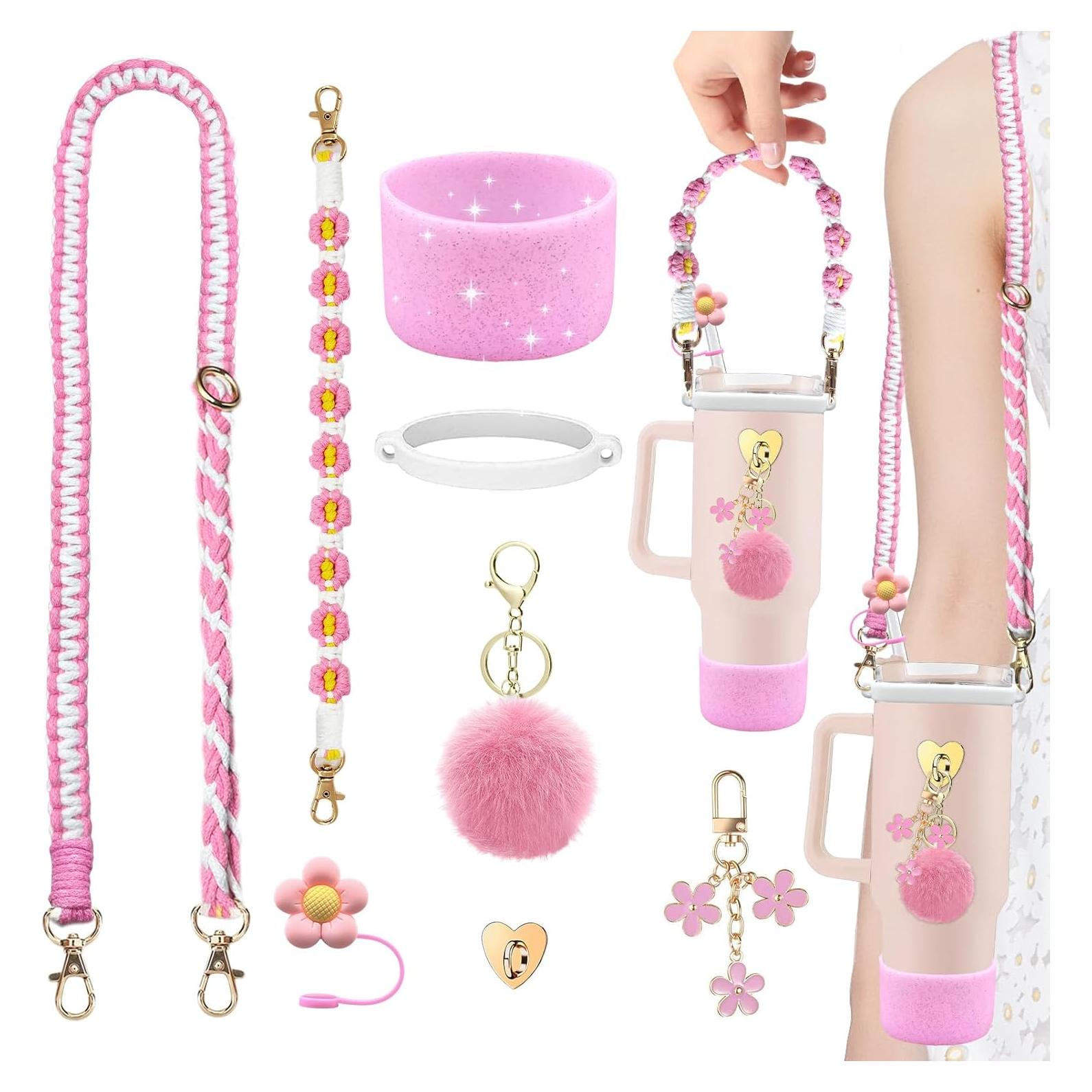 Juego de Accesorios Beofinest para Taza Stanley Rosa