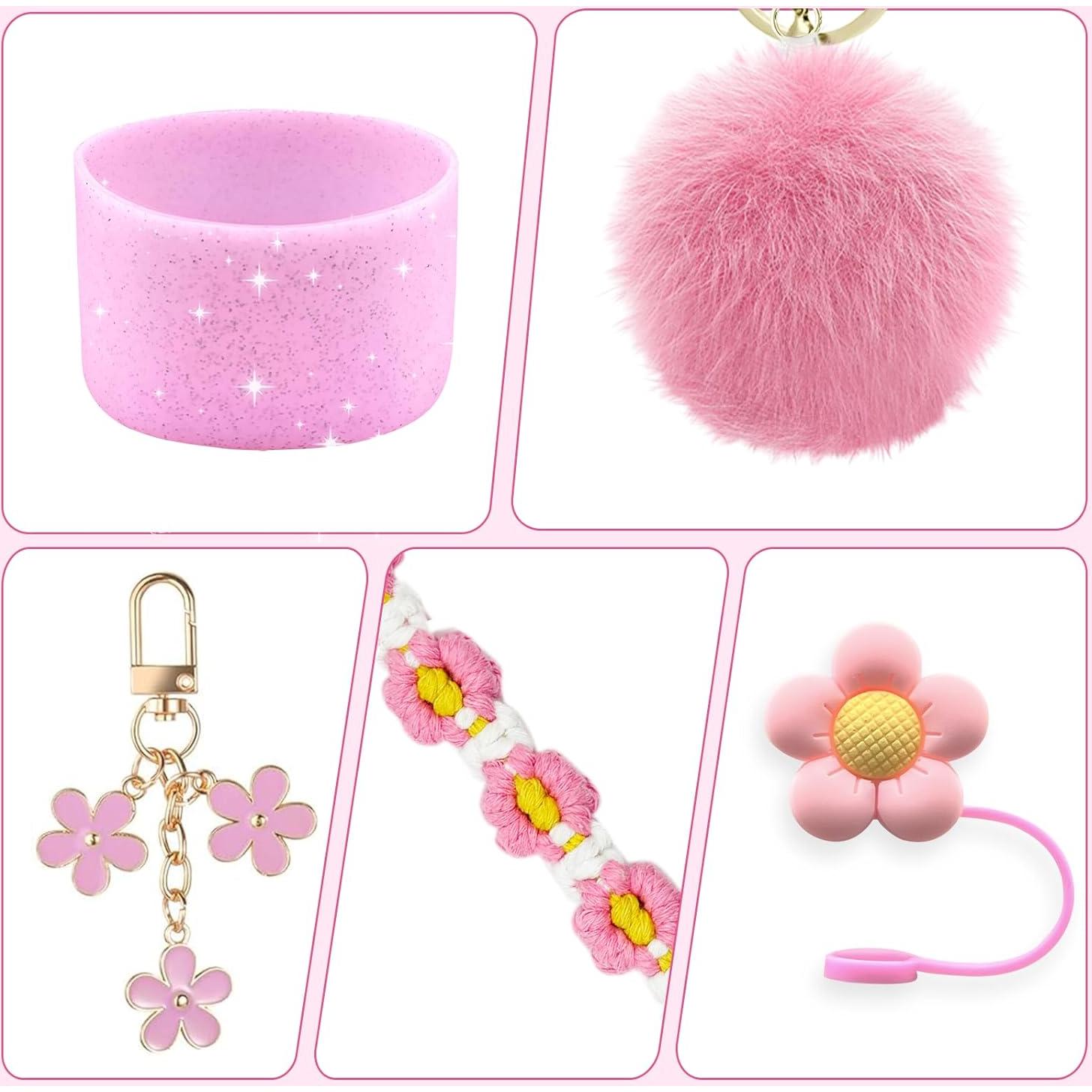 Juego de Accesorios Beofinest para Taza Stanley Rosa