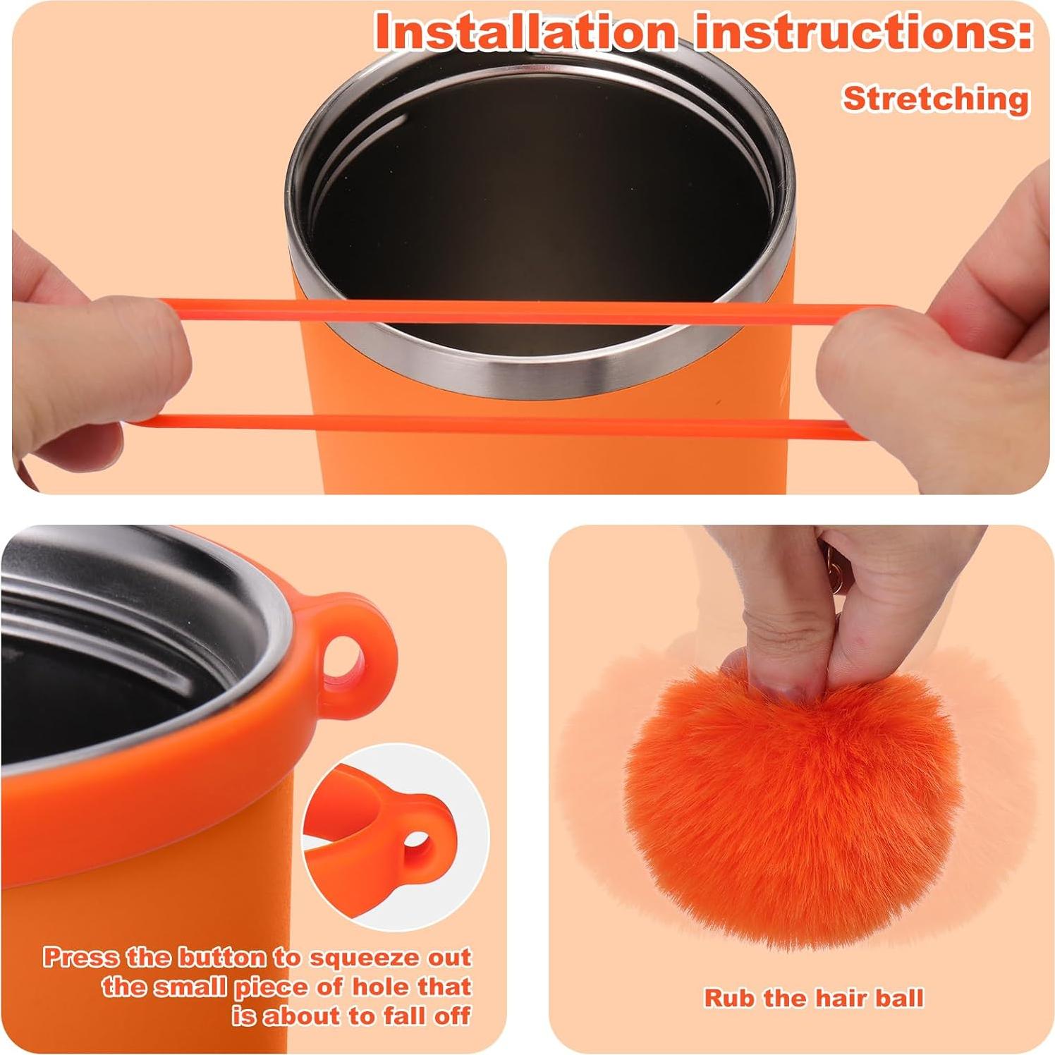 Mity Rain 8 Accesorios para Taza Stanley 30/40 oz Naranja