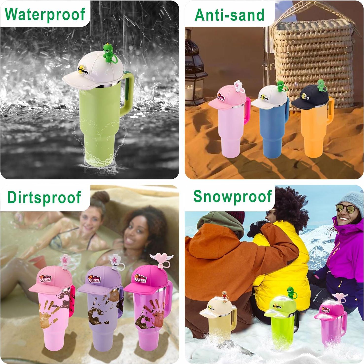 Tapa de Silicona Rhewatin para Stanley Cup 40oz Rosa