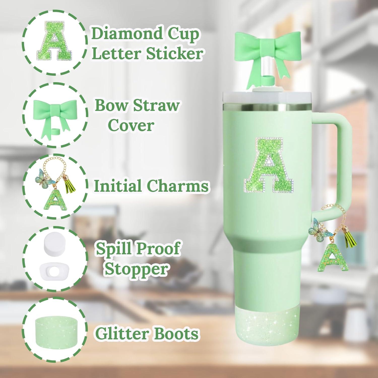 Juego de Accesorios MOTEERLLU Verde para Taza Stanley 30/40oz