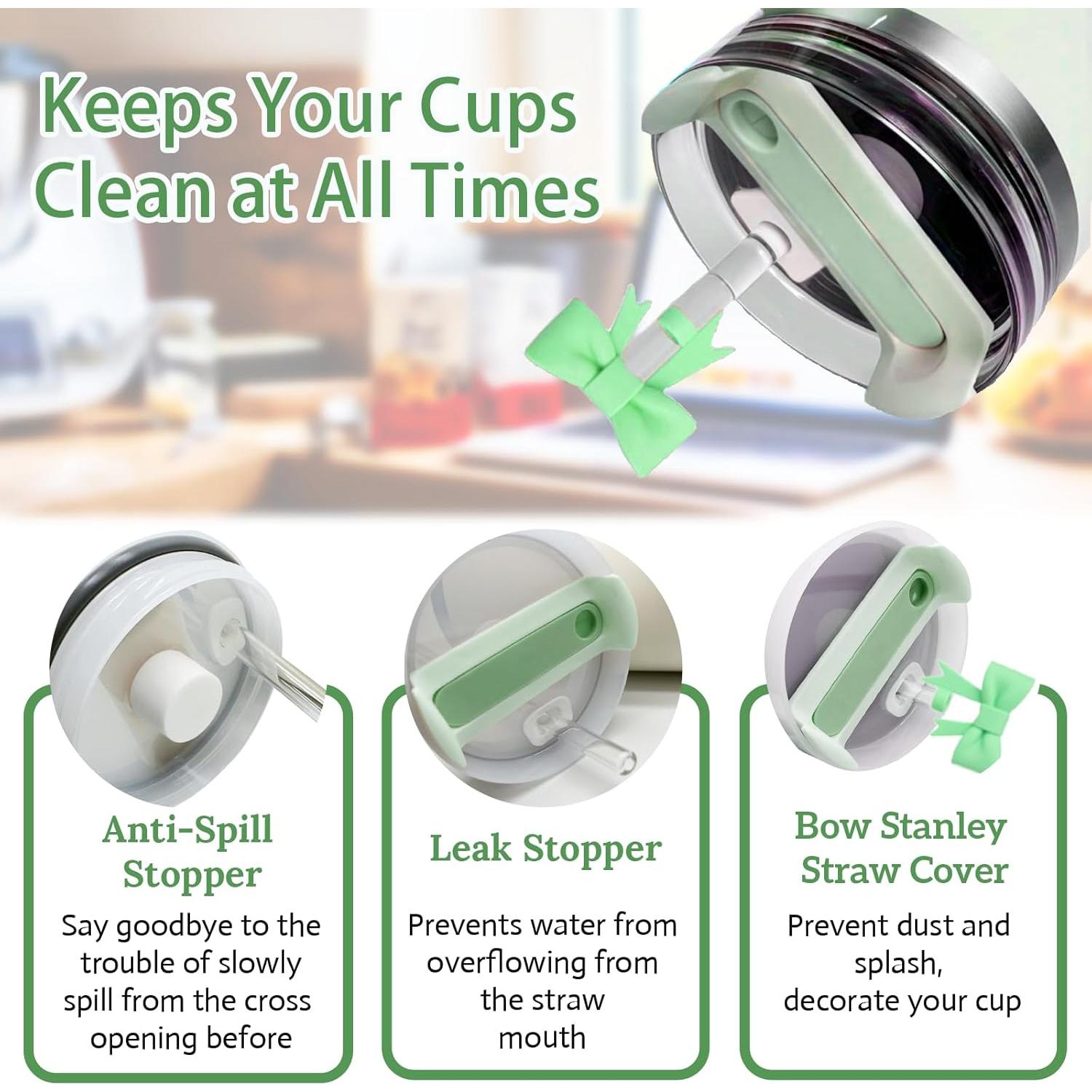 Juego de Accesorios MOTEERLLU Verde para Taza Stanley 30/40oz