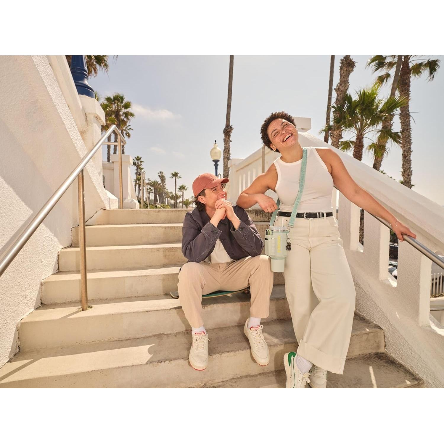 All Day Quencher Carry All for 40 oz Tumbler with Handle | Crossbody Bag with Phone Holder Pocket, Card Sleeve & Detachable Strap | Water Bottle Carrier Bag | BPA-Free |