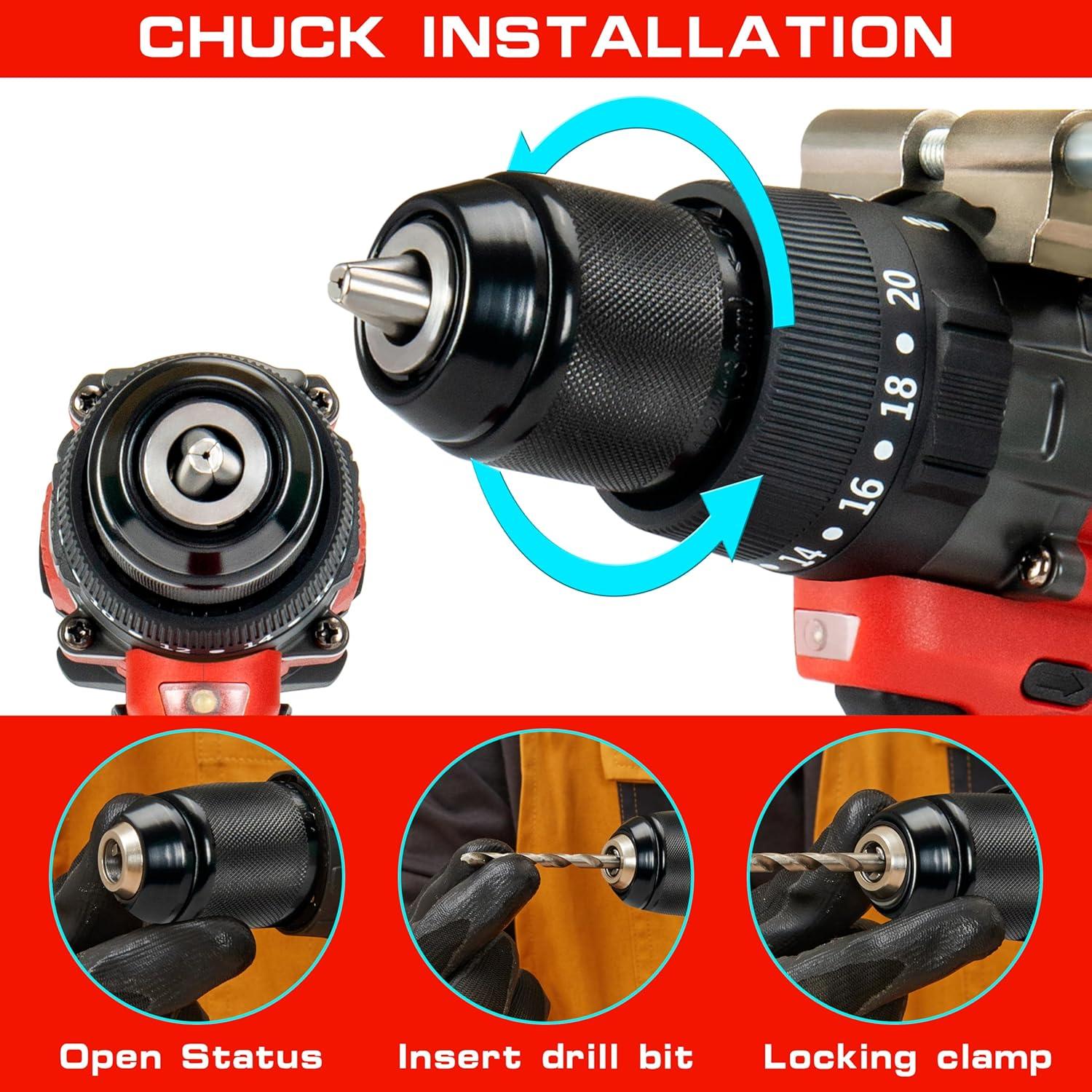 Taladro Inalámbrico Nichilas 18V 150Nm 2 Velocidades 13mm