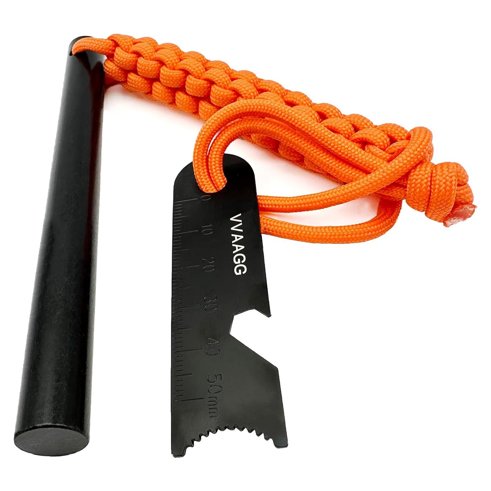 Kit de Inicio de Fuego VVAAGG con Varilla de Ferro y Paracord