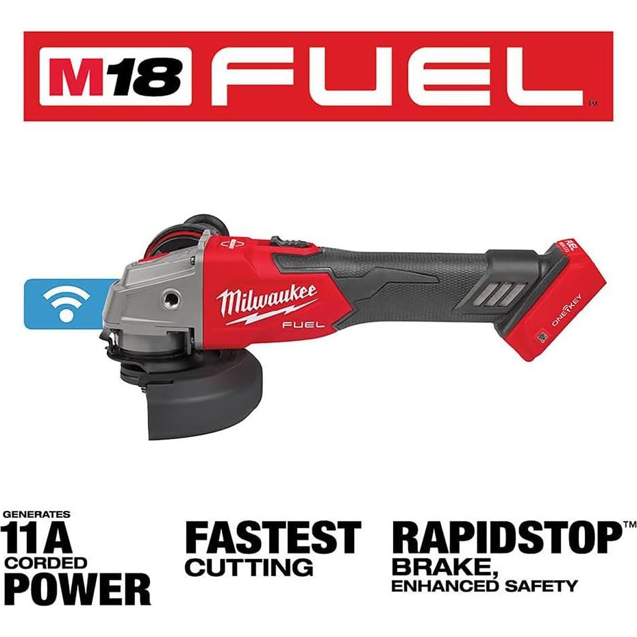 Amoladora Inalámbrica Milwaukee M18 FUEL 4.5" 5" 18V