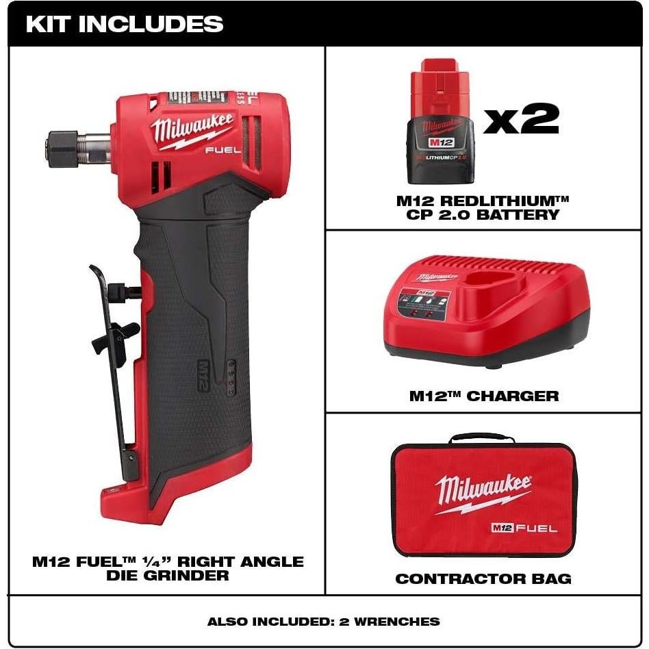Esmeriladora de Ángulo Recto Milwaukee M12 FUEL 12V 0.73 kg