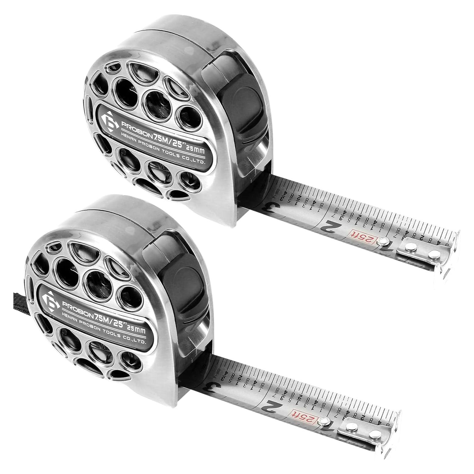 Cinta Métrica Retráctil TMWEFUSC 7.5m Doble Cara 2 Pcs