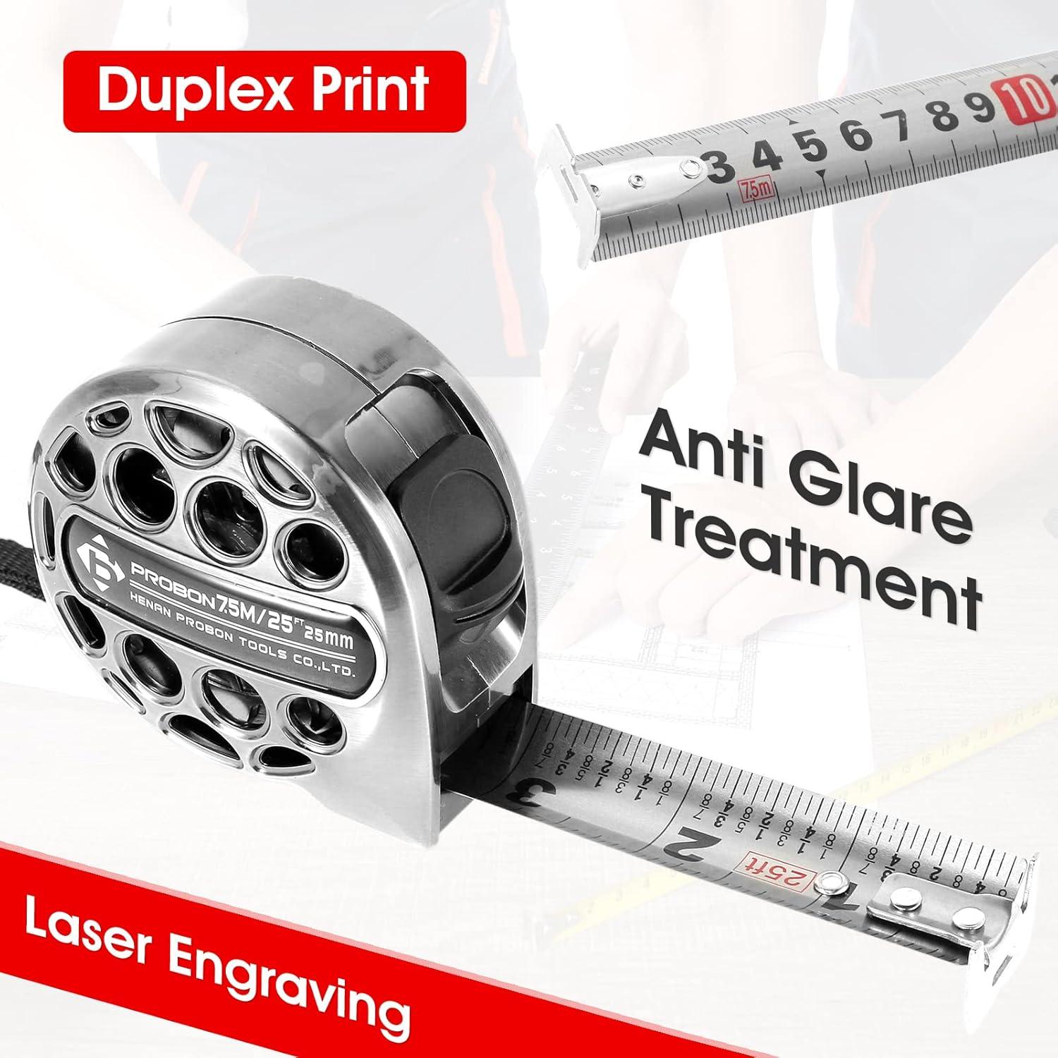 Cinta Métrica Retráctil TMWEFUSC 7.5m Doble Cara 2 Pcs