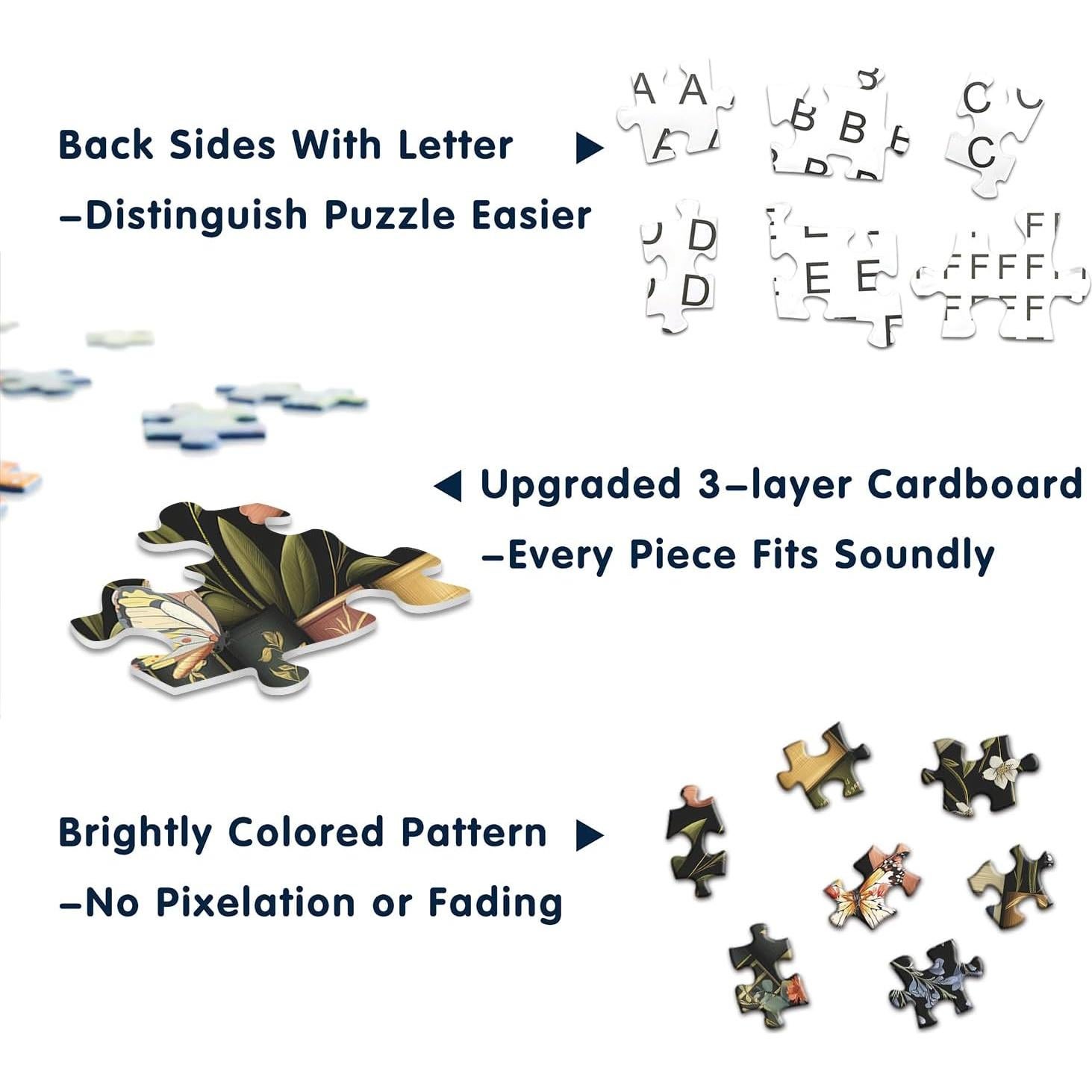 Rompecabezas Floral 1000 Piezas PICKFORU Vintage Decoración