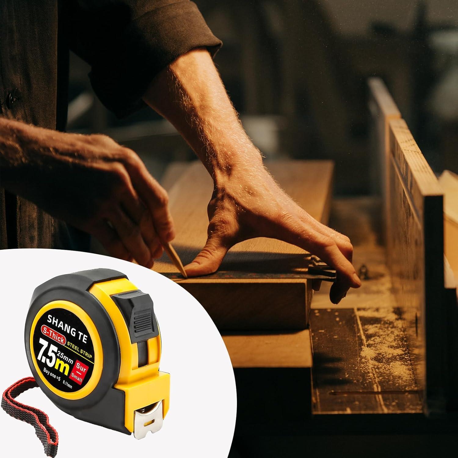 Cinta Métrica 7.6m Yekepal Retráctil con Bloqueo Automático