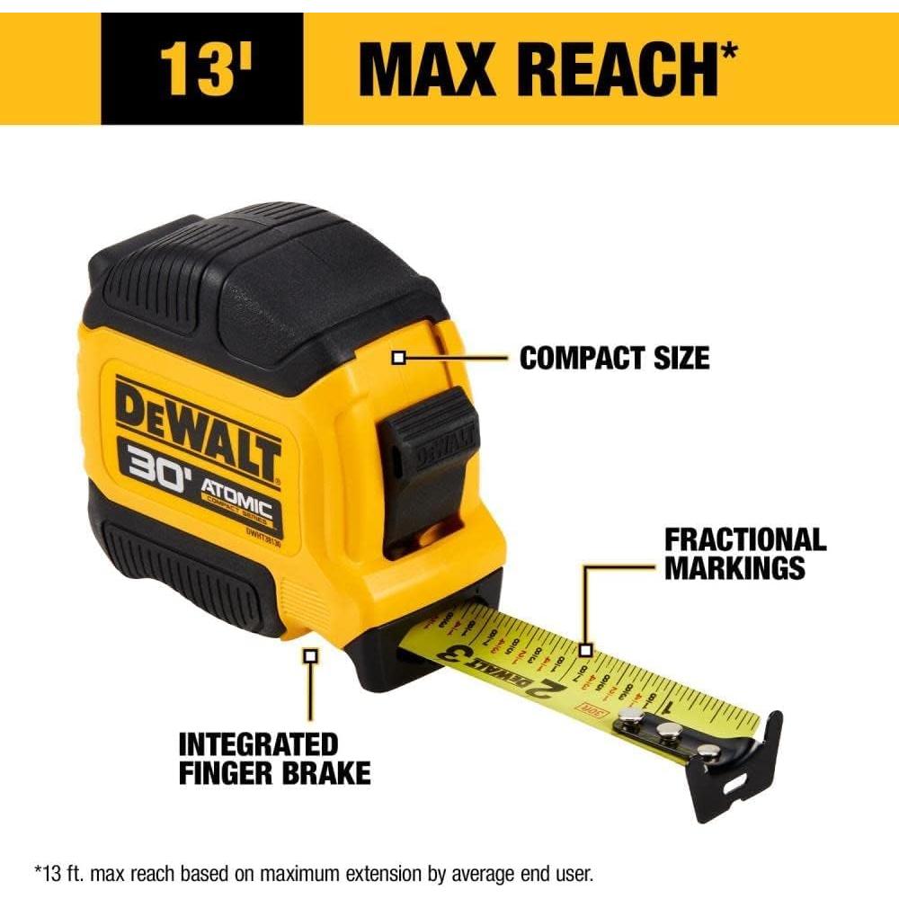Combo Cinta Métrica Dewalt 7.62m y 9.14m con Freno