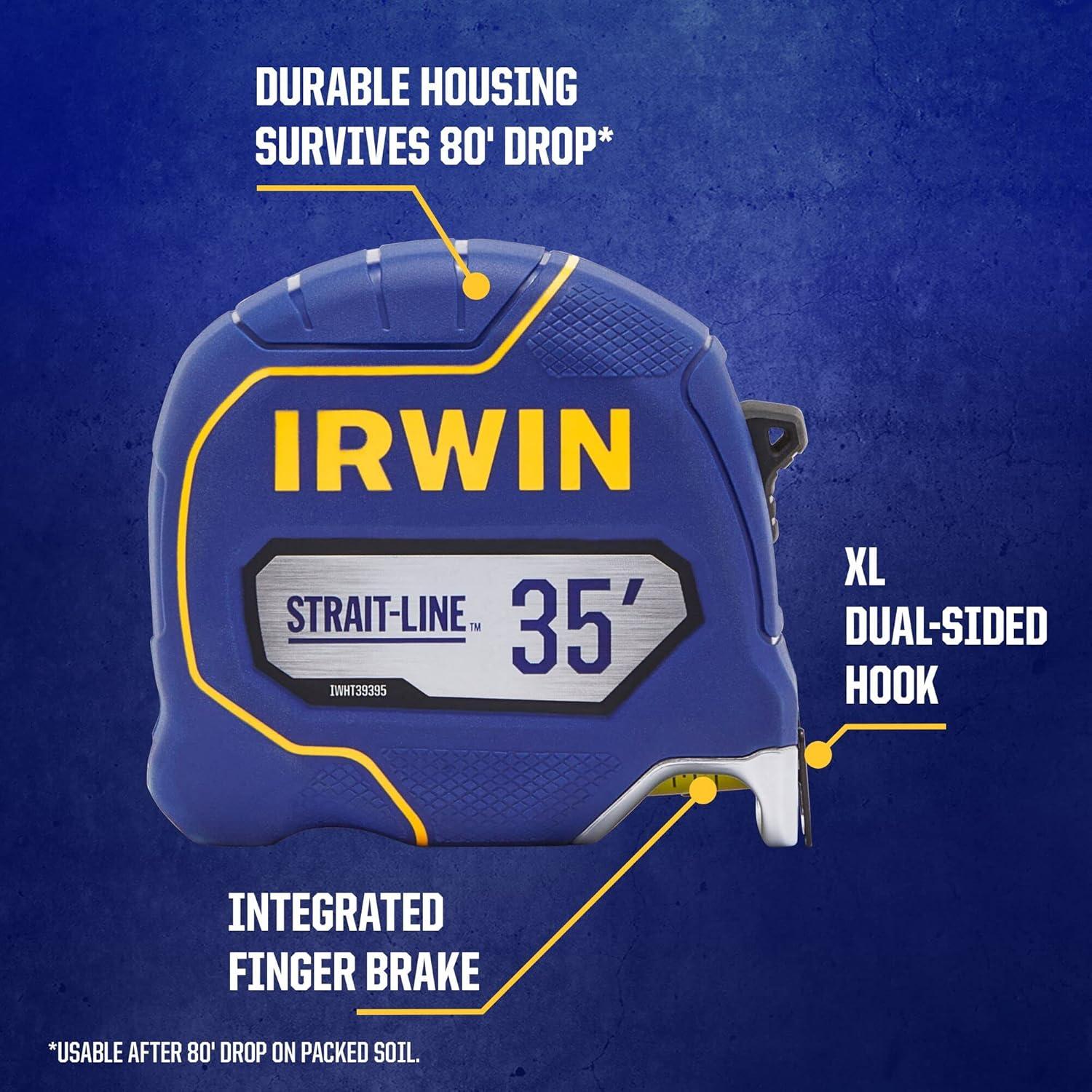 Cinta Métrica IRWIN 10,67 m con Freno de Dedo