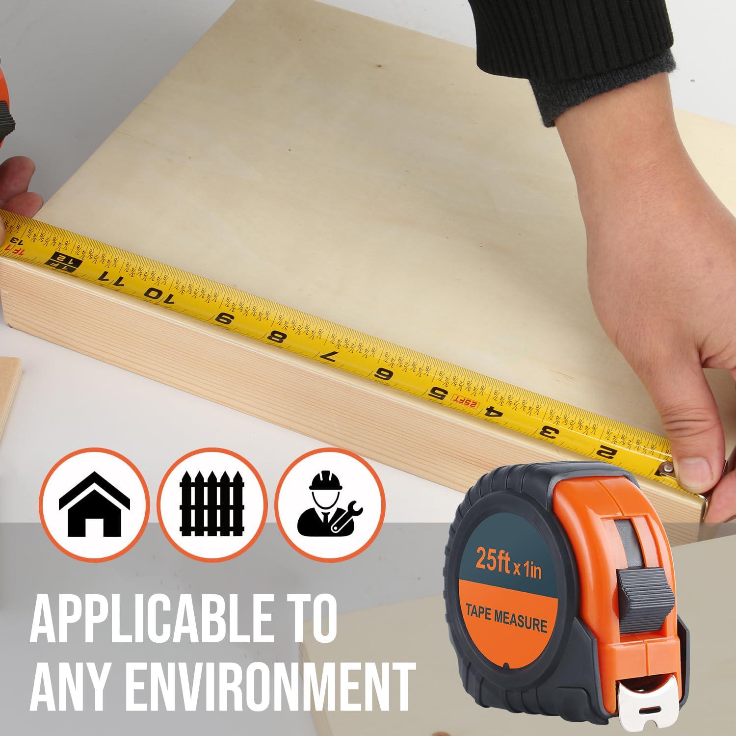 Cinta Métrica LICAMP 7.62 m Retráctil Fácil Lectura