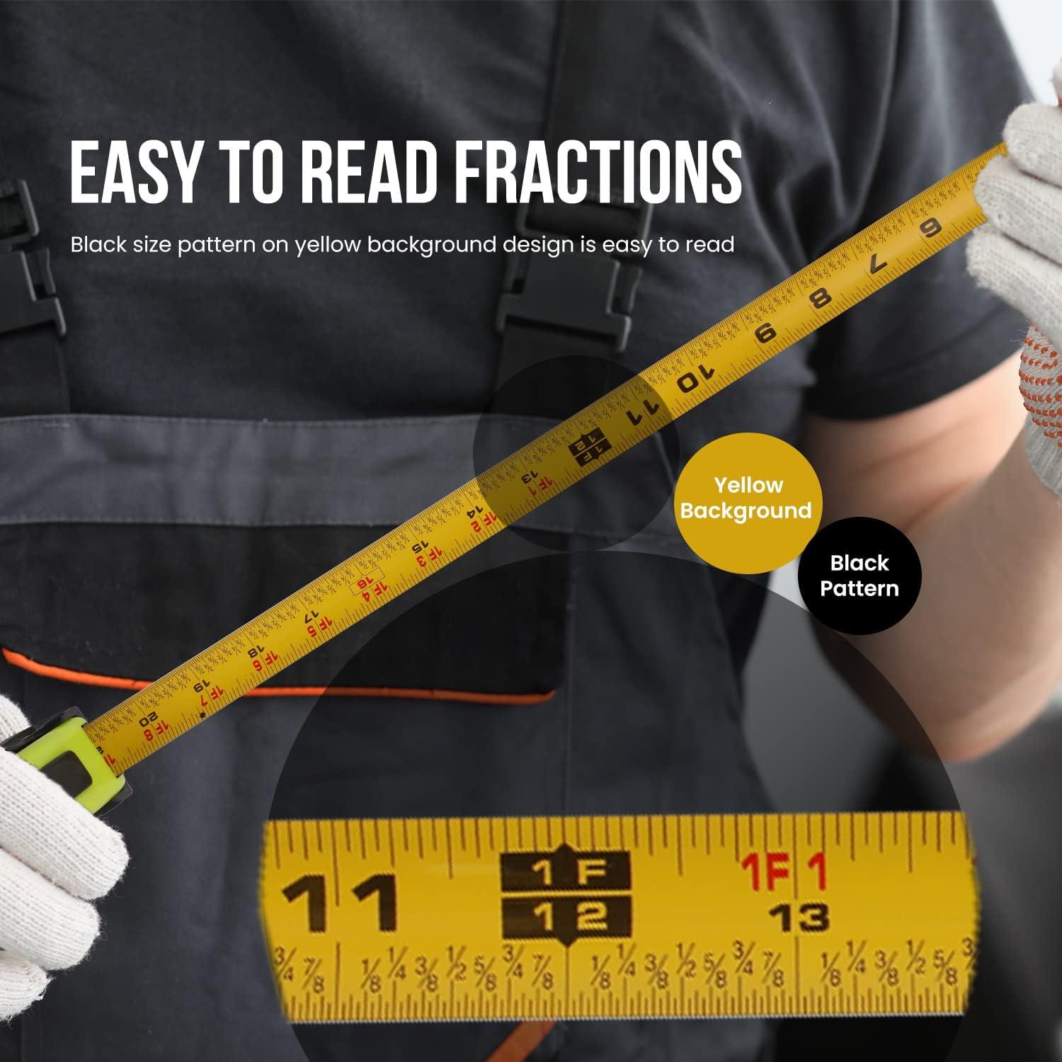 Cinta Métrica LICAMP 7.62 m Retráctil Fácil Lectura