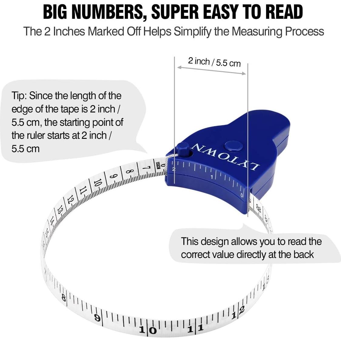 Cinta Métrica Corporal LYTOWN 150 cm 2 Piezas Precisa