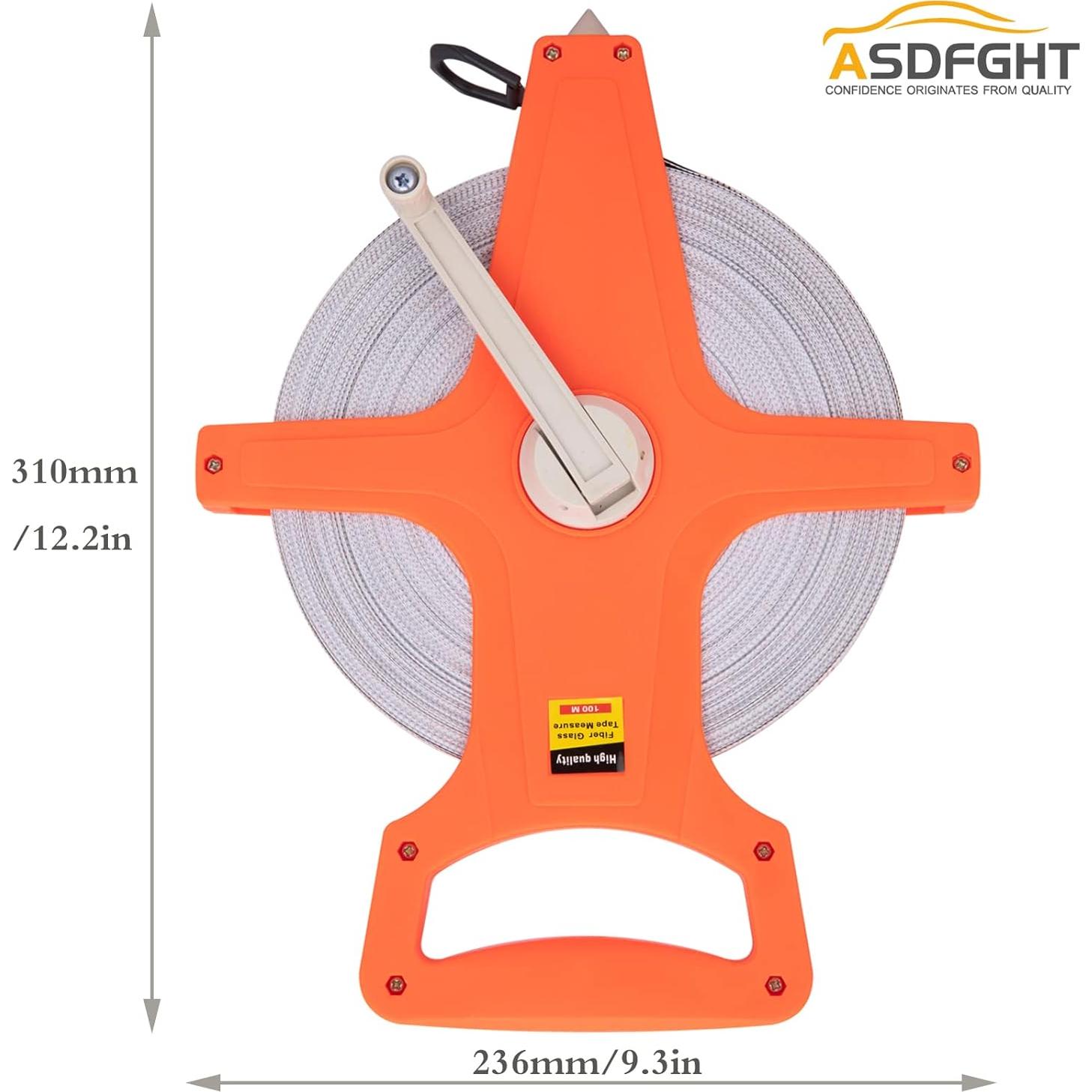 Cinta Métrica 100m ASDFGHT Doble Lado Fibra de Vidrio