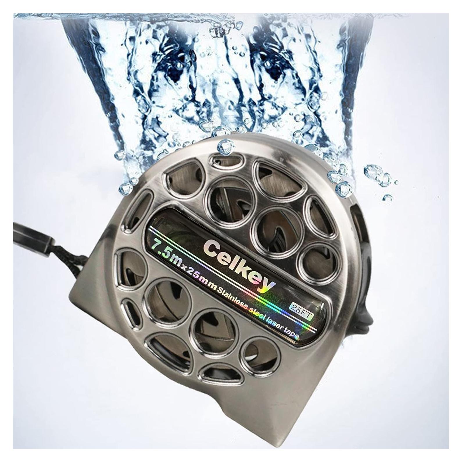 Cinta Métrica Celkey 7,62 m Doble Cara Acero Inoxidable