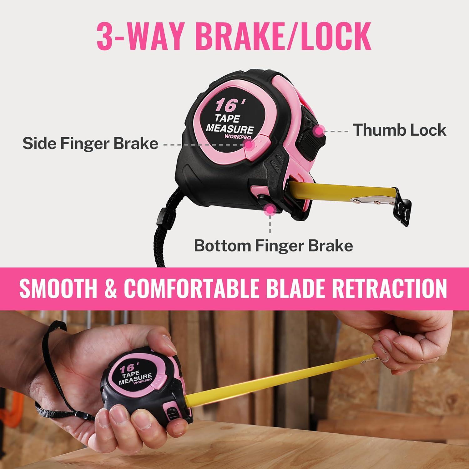 Cinta Métrica Workpro 4.88 m con Fracciones y Gancho